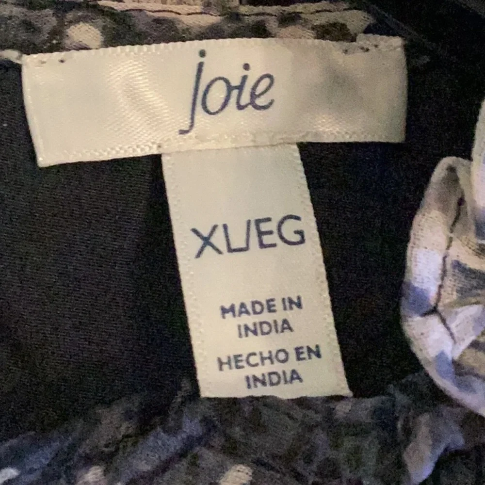 Joie Mini Dress Size Large Blue Baltic Print Shift Sleeveless Flowy NWT